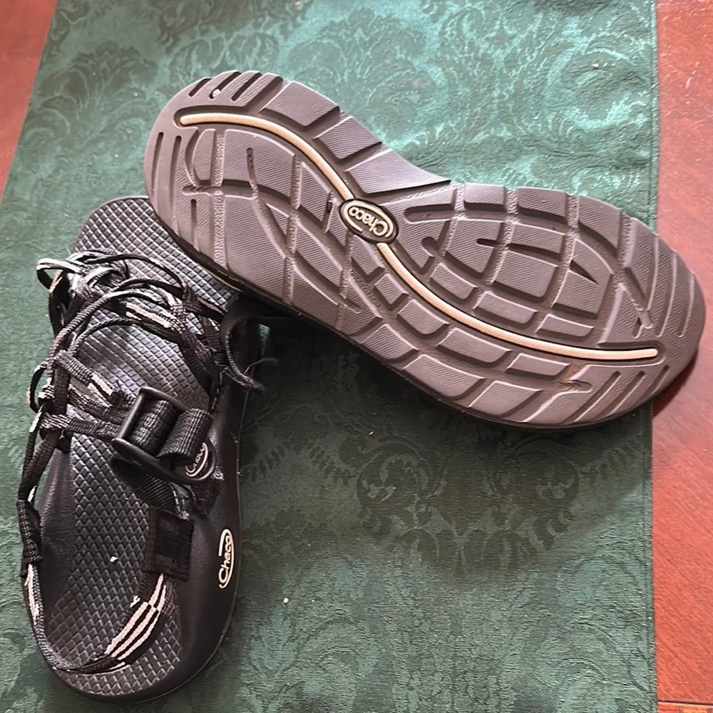 Chaco Black Sandals with Textured Footbed - Picture 4 of 8